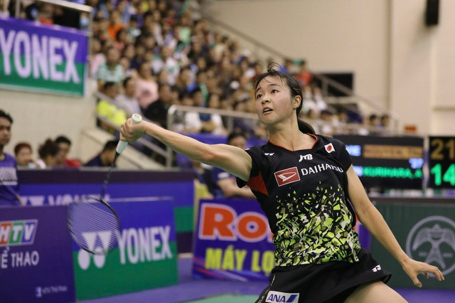 Akari Kurihara với nền tảng thể lực sung mãn gây ra nhiều khó khăn cho Nguyễn Thùy Linh. Ảnh: ĐỘC LẬP