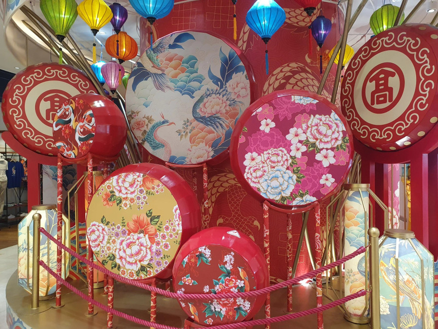 Lối thiết kế ở Trung tâm thương mại Takashimaya vừa hiện đại, vừa truyền thống. Ảnh: TẤN ĐẠT Lối thiết kế ở Trung tâm thương mại Takashimaya vừa hiện đại, vừa truyền thống. Ảnh: TẤN ĐẠT