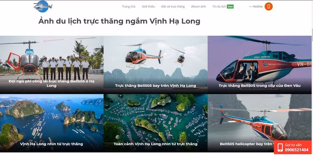 Du lịch bằng trực thăng là một dịch vụ mới mẻ.