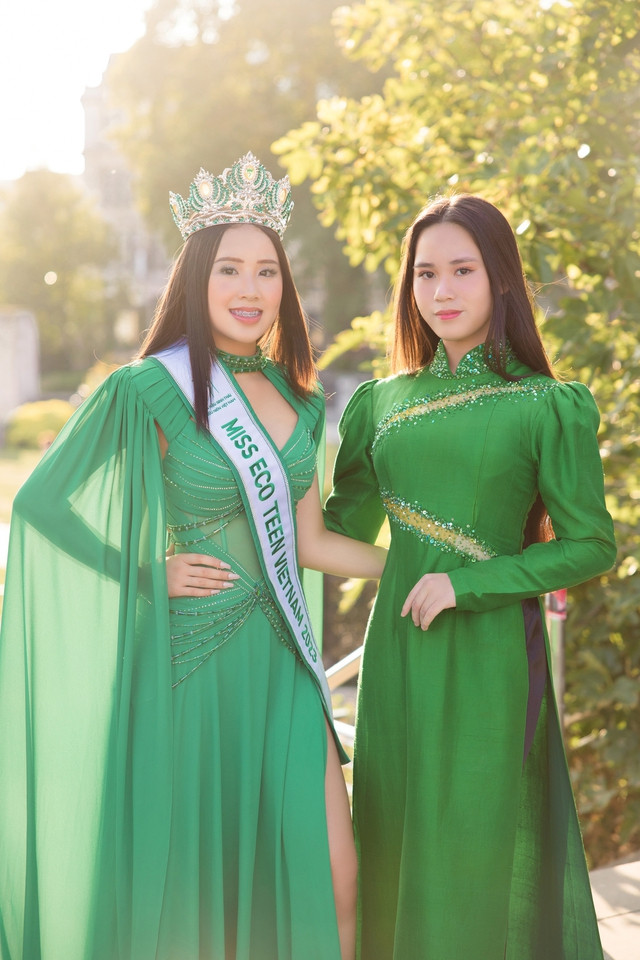 Bella Vũ kỳ vọng người đẹp sinh năm 2009 sẽ tỏa sáng tại cuộc thi Miss Eco Teen International được tổ chức ở Ai Cập. Ảnh: NVCC