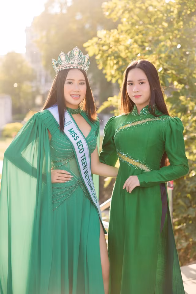 Bella Vũ kỳ vọng người đẹp sinh năm 2009 sẽ tỏa sáng tại cuộc thi Miss Eco Teen International được tổ chức ở Ai Cập. Ảnh: NVCC