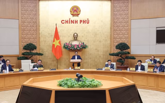 Quang cảnh phiên họp Chính phủ thường kỳ tháng 2-2023. Ảnh: VGP/Nhật Bắc