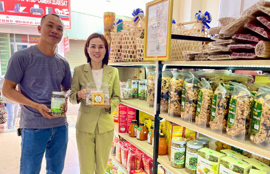 Ngoài các kênh bán hàng truyền thống là cửa hàng và đại lý, các HTX trên địa bàn đều ứng dụng thương mại điện tử để mở rộng thị trường. Ảnh: Vũ Thảo Ngoài các kênh bán hàng truyền thống là cửa hàng và đại lý, các HTX trên địa bàn đều ứng dụng thương mại điện tử để mở rộng thị trường. Ảnh: Vũ Thảo