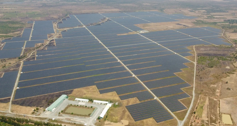 Một dự án điện mặt trời của Tập đoàn Xuân Thiện ở huyện Ea Súp, tỉnh Đắk Lắk. Ảnh: VŨ LONG