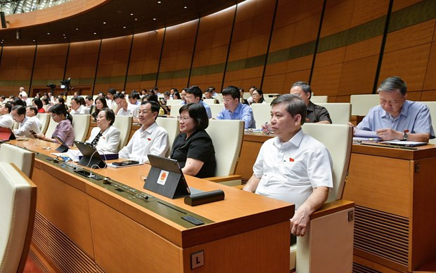 Các đại biểu dự Kỳ họp thứ 6 của Quốc hội khóa XV. (Ảnh: PV/Vietnam+) Các đại biểu dự Kỳ họp thứ 6 của Quốc hội khóa XV. (Ảnh: PV/Vietnam+)