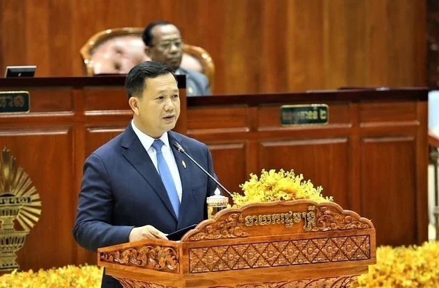 Thủ tướng Chính phủ Hoàng gia Campuchia nhiệm kỳ 7 Hun Manet. (Ảnh: AKP/TTXVN phát) Thủ tướng Chính phủ Hoàng gia Campuchia nhiệm kỳ 7 Hun Manet. (Ảnh: AKP/TTXVN phát)