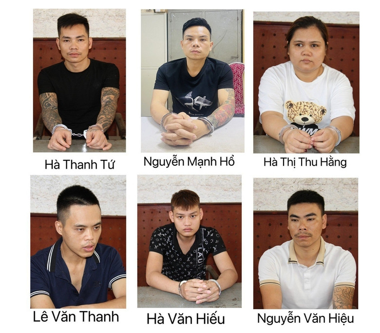 Các đối tượng trong đường dây mua bán người và môi giới mại dâm. Ảnh: CACC Các đối tượng trong đường dây mua bán người và môi giới mại dâm. Ảnh: CACC