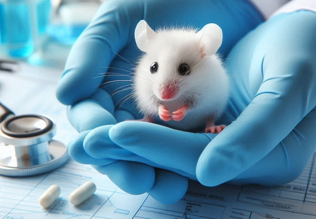 Loài chuột &quot;giống người nhất&quot; hứa hẹn góp phần rất lớn vào việc nghiên cứu các loại thuốc và vắc-xin đột phá - Ảnh AI: Anh Thư