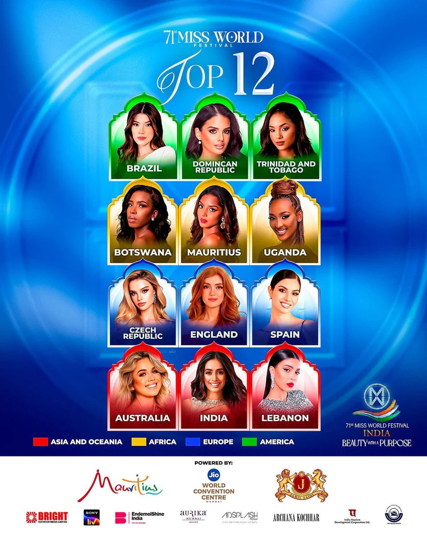 Top 12 Miss World 2024 chính thức lộ diện