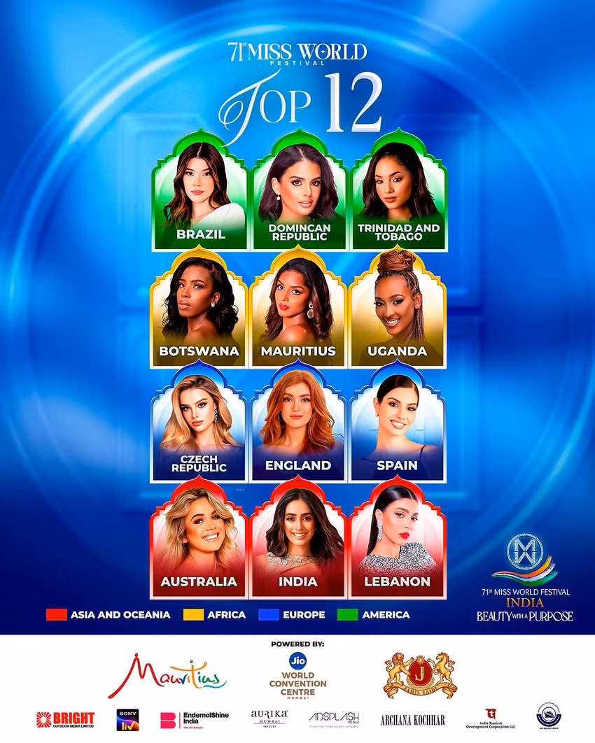 Top 12 Miss World 2024 chính thức lộ diện