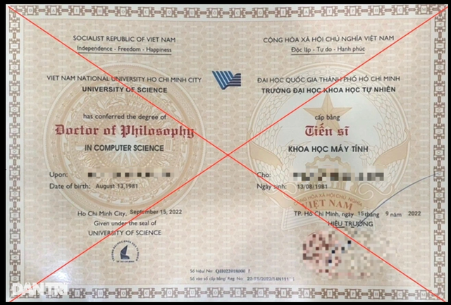Dùng bằng tiến sĩ giả đi dạy khắp nơi, suýt trở thành trưởng khoa một trường CĐ - Ảnh 1. Nhà trường xác minh bằng tiến sĩ của ông N.T.H không có trong dữ liệu lưu trữ. NHÀ TRƯỜNG CUNG CẤP