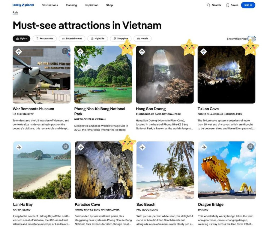 Giới du lịch toàn cầu bình chọn 4 điểm đến của Quảng Bình là điểm đến đáng tham quan nhất tại Việt Nam Giới du lịch toàn cầu bình chọn 4 điểm đến của Quảng Bình là điểm đến đáng tham quan nhất tại Việt Nam