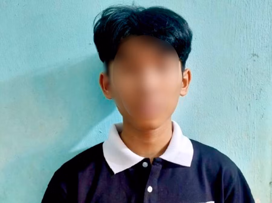 P. tại cơ quan công an. Ảnh: Công an