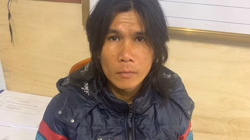 Bùi Ngọc Hậu bị bắt giữ. Ảnh: CA