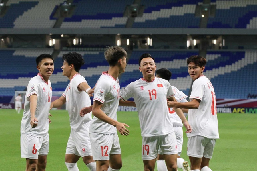 U23 Việt Nam lần đầu giành chiến thắng ở trận ra quân giải U23 châu Á. (Nguồn: VFF) U23 Việt Nam lần đầu giành chiến thắng ở trận ra quân giải U23 châu Á. (Nguồn: VFF)