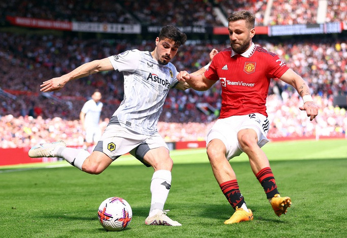 Pedro Neto đối đầu nảy lửa với Luke Shaw Pedro Neto đối đầu nảy lửa với Luke Shaw