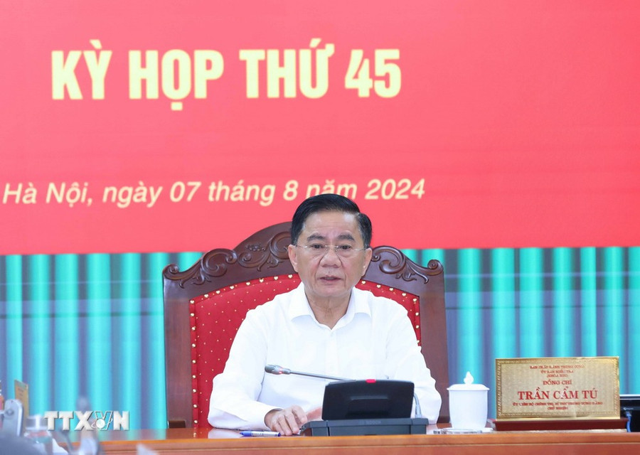 Đồng chí Trần Cẩm Tú, Ủy viên Bộ Chính trị, Bí thư Trung ương Đảng, Chủ nhiệm Ủy ban Kiểm tra Trung ương chủ trì Kỳ họp. (Ảnh: Phương Hoa /TTXVN) Đồng chí Trần Cẩm Tú, Ủy viên Bộ Chính trị, Bí thư Trung ương Đảng, Chủ nhiệm Ủy ban Kiểm tra Trung ương chủ trì Kỳ họp. (Ảnh: Phương Hoa /TTXVN)