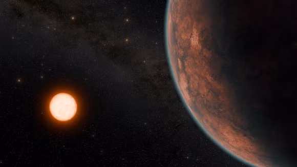 Gliese 12b và ngôi sao mẹ màu đỏ - Ảnh đồ họa: NASA