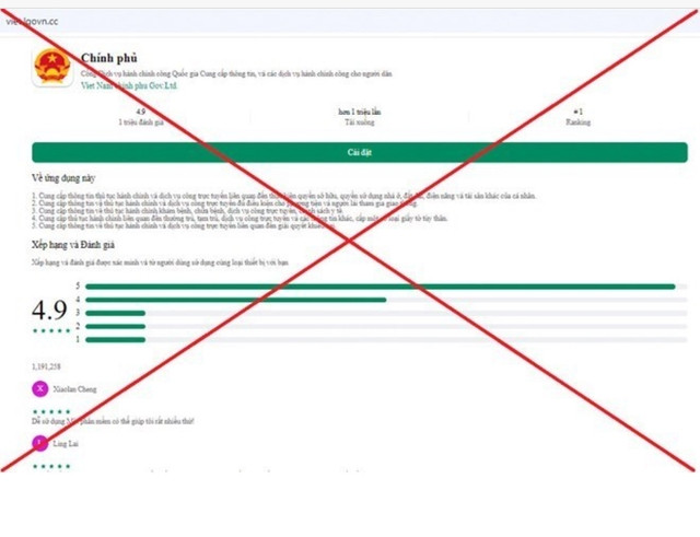 App giả mạo được các đối tượng sử dụng để lừa đảo App giả mạo được các đối tượng sử dụng để lừa đảo