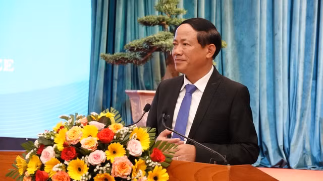 Ông Phạm Anh Tuấn, Chủ tịch UBND tỉnh Bình Định, phát biểu tại hội nghị.