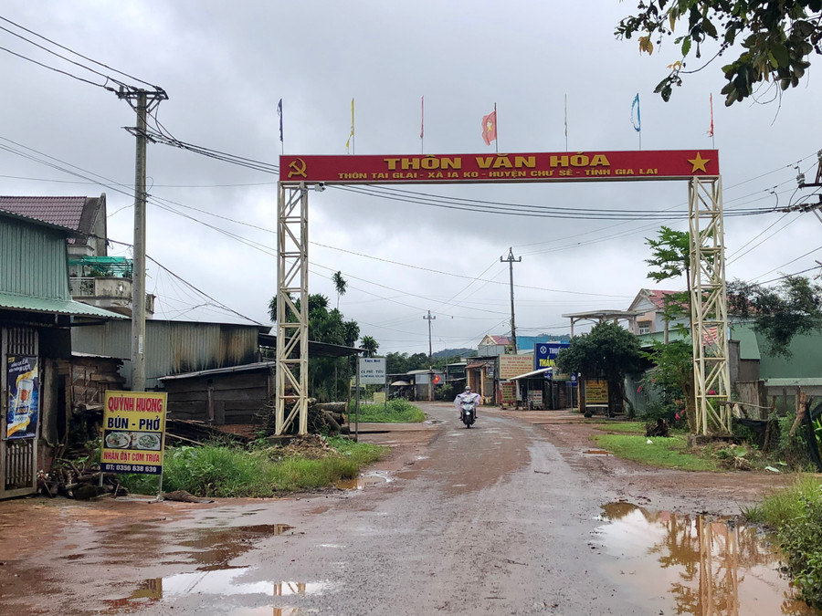 Tai Glai là làng điểm xây dựng nông thôn mới trong vùng đồng bào dân tộc thiểu số của xã. Ảnh: Lê Nam Tai Glai là làng điểm xây dựng nông thôn mới trong vùng đồng bào dân tộc thiểu số của xã. Ảnh: Lê Nam