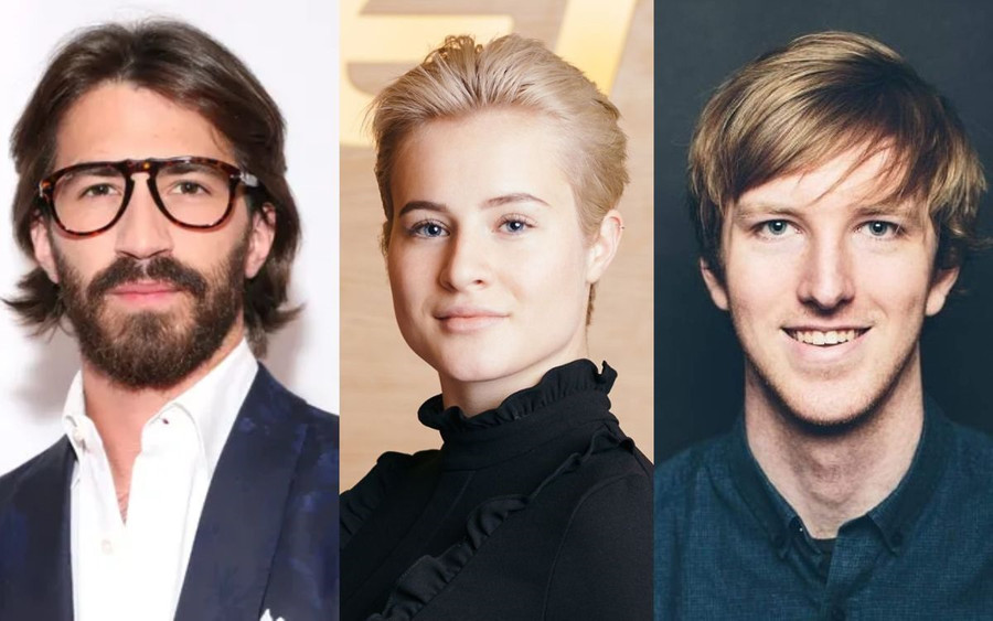 Từ trái qua phải: Leonardo Maria Del Vecchio, Katharina Andresen, Kevin David Lehmann. Ảnh: Tổng hợp Twitter