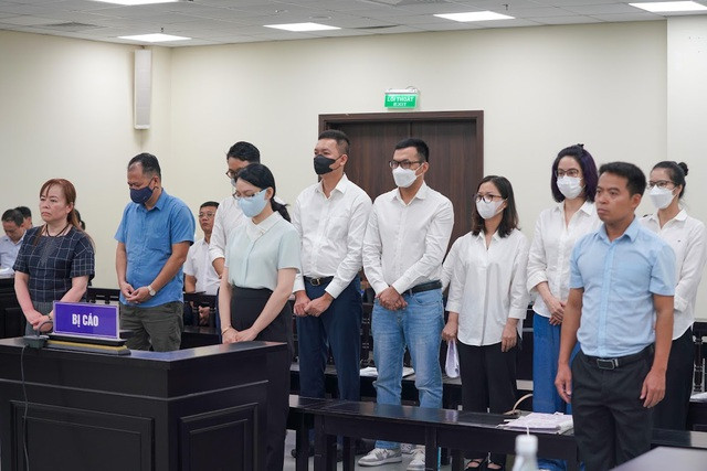 Các bị cáo trong vụ án. Ảnh: Đ.T. Các bị cáo trong vụ án. Ảnh: Đ.T.