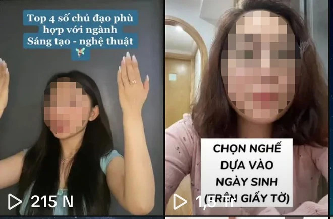 Đủ loại hướng nghiệp “tâm linh” trên TikTok thu hút học sinh. CHỤP MÀN HÌNH Đủ loại hướng nghiệp “tâm linh” trên TikTok thu hút học sinh. CHỤP MÀN HÌNH