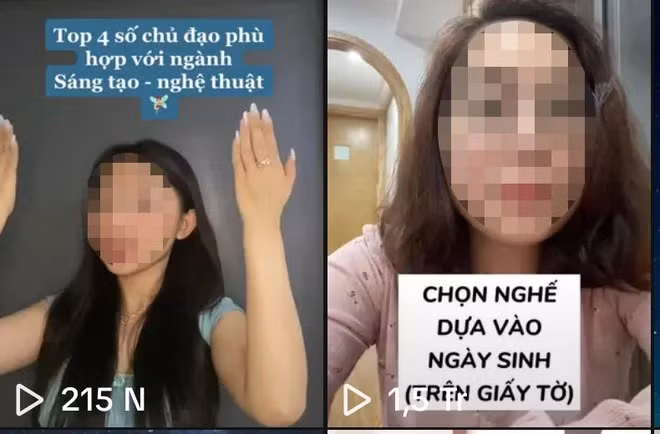 Đủ loại hướng nghiệp “tâm linh” trên TikTok thu hút học sinh. CHỤP MÀN HÌNH