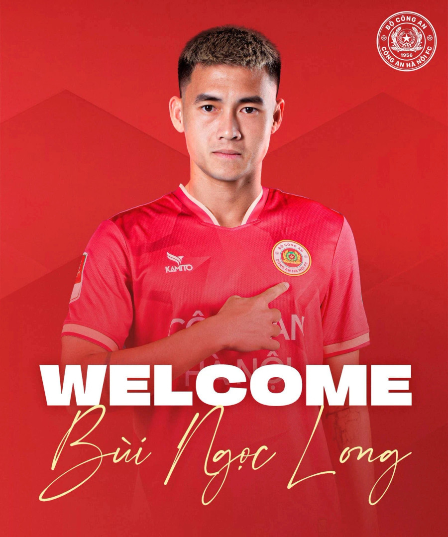 Tiền vệ U.23 Việt Nam Bùi Ngọc Long gia nhập CLB Công an Hà Nội. Ảnh: CLB CAHN Tiền vệ U.23 Việt Nam Bùi Ngọc Long gia nhập CLB Công an Hà Nội. Ảnh: CLB CAHN