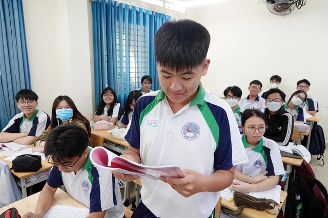 Học sinh lớp 11 đang theo học Chương trình GDPT 2018. Ảnh: ĐÀO NGỌC THẠCH Học sinh lớp 11 đang theo học Chương trình GDPT 2018. Ảnh: ĐÀO NGỌC THẠCH