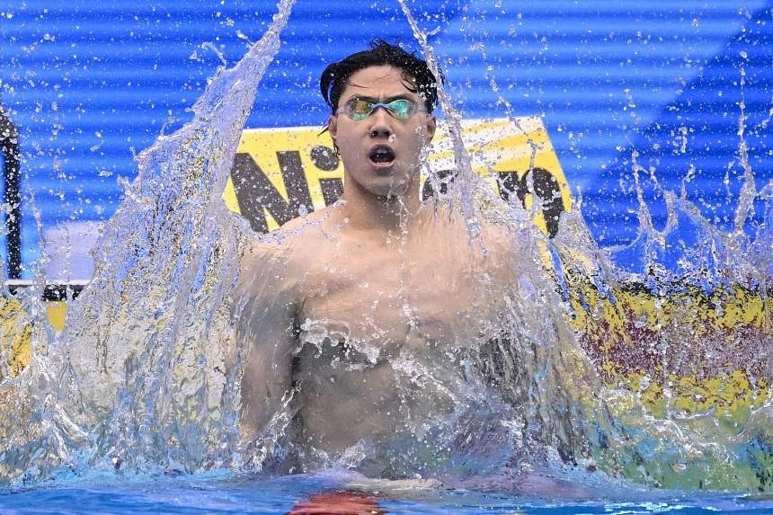 Vận động viên bơi Qin Haiyang của Trung Quốc.