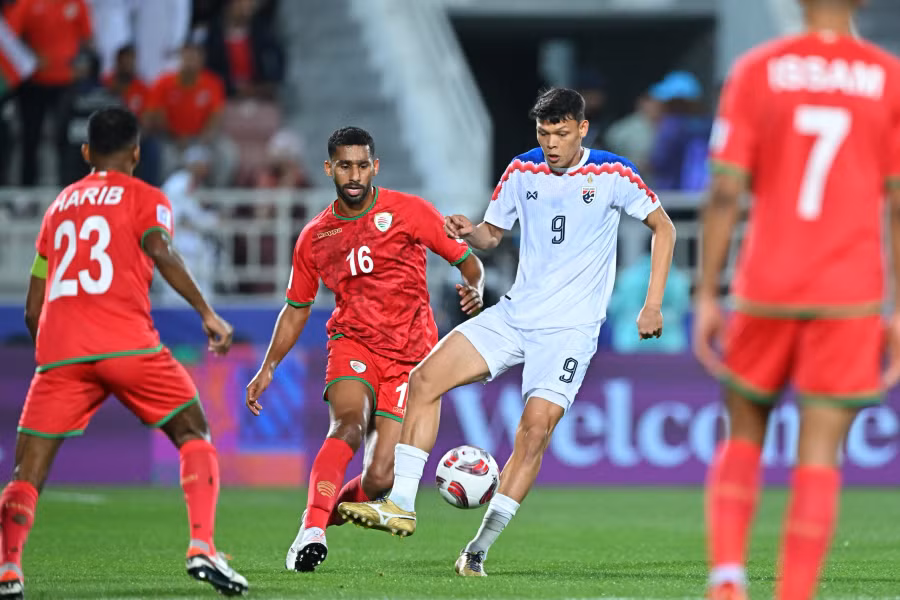 Supachai (9) đang có phong độ cao, ghi cả 2 bàn ở vòng bảng cho đội tuyển Thái Lan. Ảnh: AFC