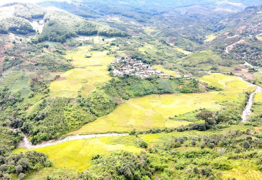 Con suối chảy qua cung cấp nguồn nước cho đồng lúa cũng như sinh hoạt sản xuất của đồng bào người Xơ Đăng ở thung lũng Măng Ri. Con suối chảy qua cung cấp nguồn nước cho đồng lúa cũng như sinh hoạt sản xuất của đồng bào người Xơ Đăng ở thung lũng Măng Ri.