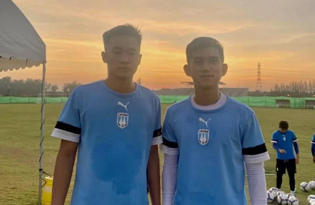 Cảnh Anh và Vũ Minh Hiếu trong màu áo Cheon An City FC. Ảnh: CLB HAGL Cảnh Anh và Vũ Minh Hiếu trong màu áo Cheon An City FC. Ảnh: CLB HAGL