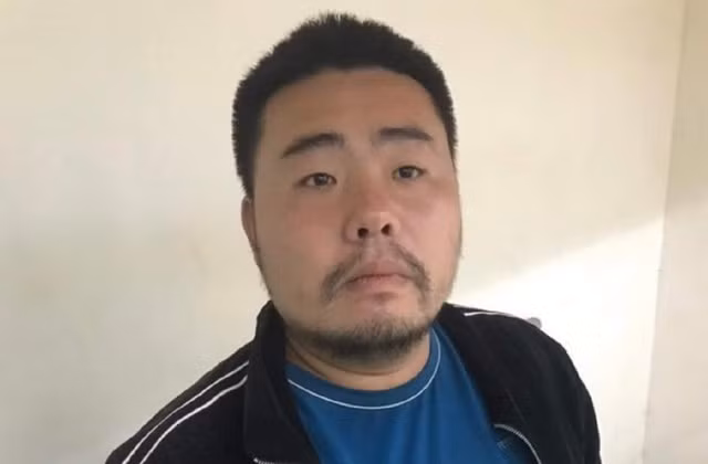 Trần Lê Huy tại thời điểm bị bắt giữ. ẢNH CÔNG AN CUNG CẤP