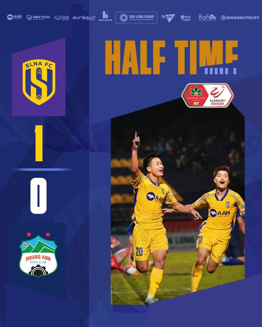 Ngô Văn Lương (20) giúp đội bóng xứ Nghệ giành chiến thắng đầu tay. Ảnh: SLNA