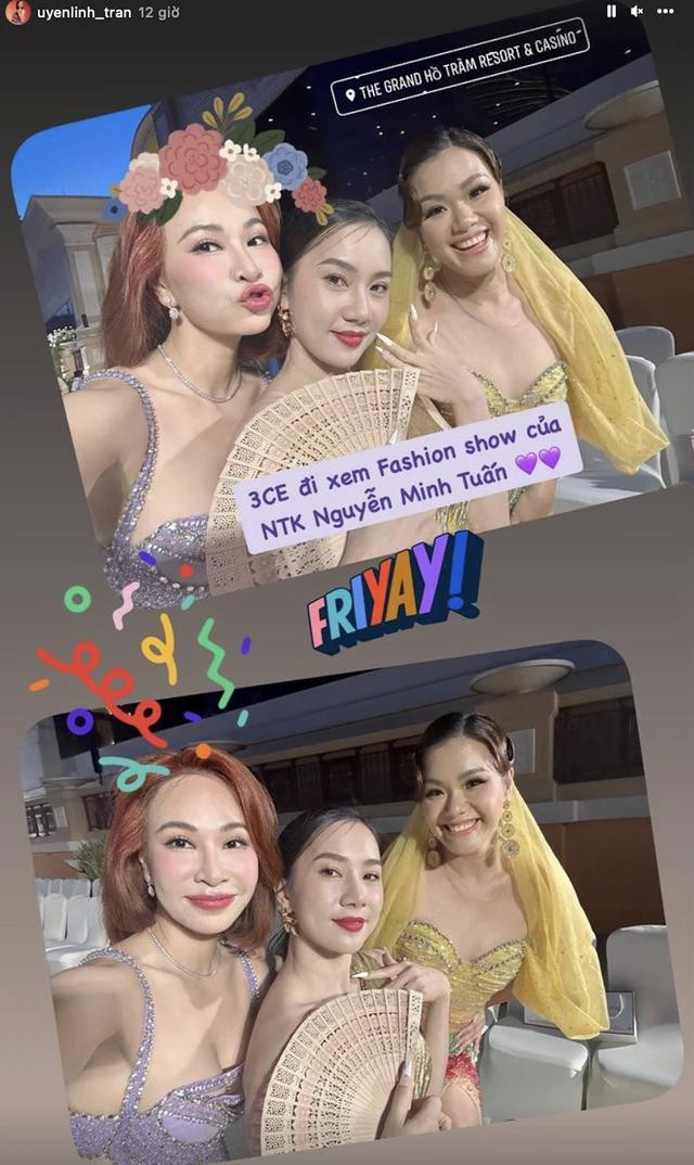 Uyên Linh chia sẻ khoảnh khắc hội ngộ Phương Vy và Phạm Lịch. Chụp màn hình Uyên Linh chia sẻ khoảnh khắc hội ngộ Phương Vy và Phạm Lịch. Chụp màn hình