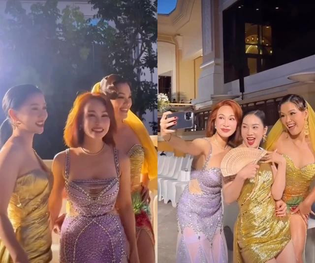 Phương Vy, Uyên Linh, Phạm Lịch hào hứng khi gặp nhau tại chương trình thời trang. Chụp màn hình Phương Vy, Uyên Linh, Phạm Lịch hào hứng khi gặp nhau tại chương trình thời trang. Chụp màn hình