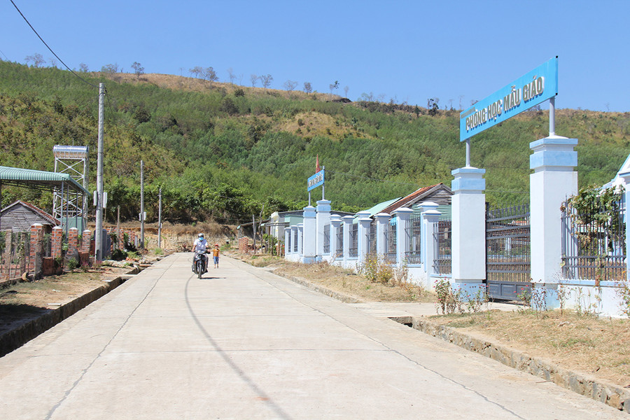 Một góc khu tái định cư làng Drôk, xã Chư A Thai, huyện Phú Thiện. Ảnh: Minh Phương