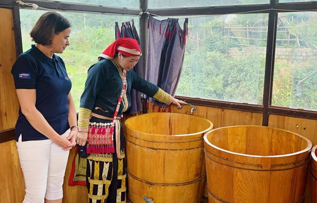 Mô hình du lịch cộng đồng đã giúp bà con dân tộc thiểu số thoát nghèo bền vững. (Ảnh: PV/Vietnam+)