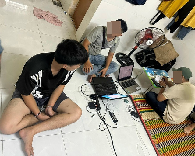 Việt bị bắt khi thuê phòng trọ tại Quảng Nam để trốn tránh. Ảnh: NGUYỄN TÚ