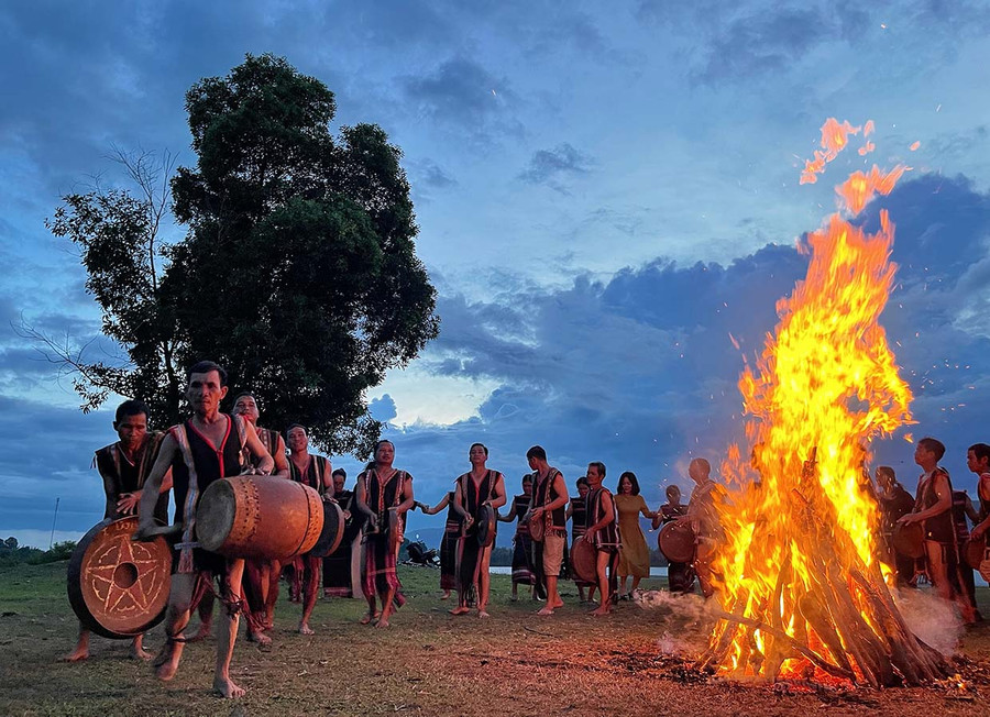 Di sản văn hóa là thế mạnh của loại hình du lịch cộng đồng xã Ia Mơ Nông (huyện Chư Păh). Ảnh: Minh Châu