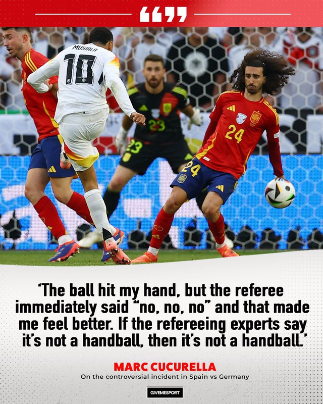 Marc Cucurella phân bua không có lỗi dẫn đến phạt đền Marc Cucurella phân bua không có lỗi dẫn đến phạt đền