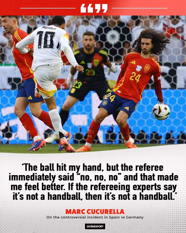 Marc Cucurella phân bua không có lỗi dẫn đến phạt đền