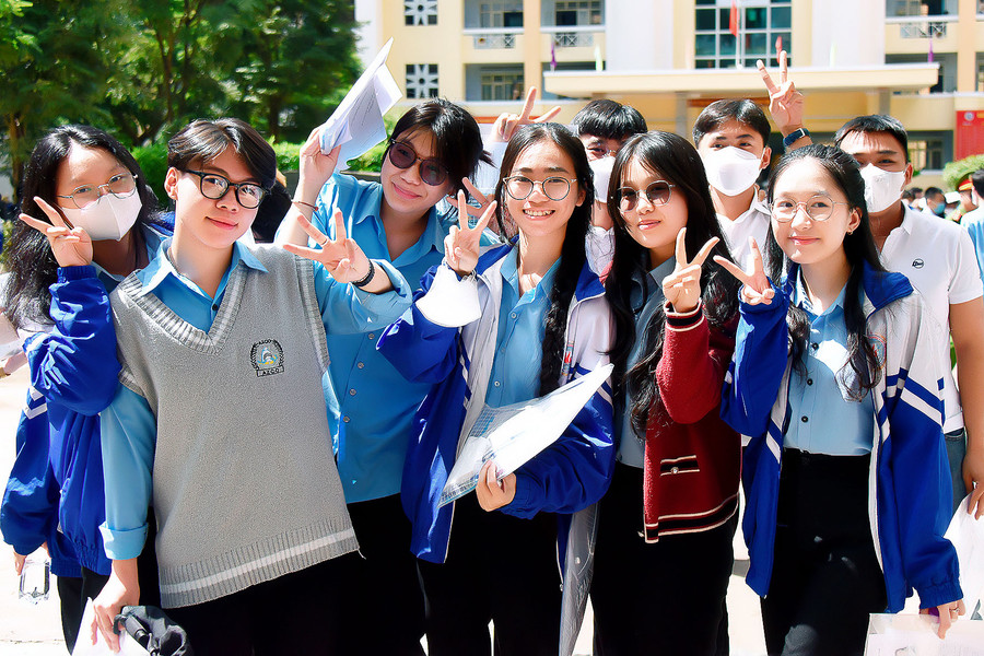 Sĩ tử trên địa bàn tỉnh Gia Lai hoàn thành kỳ thi tốt nghiệp THPT năm 2023. Ảnh: Đức Thụy