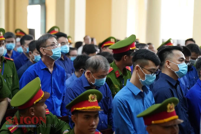 Các bị cáo tại tòa. Ảnh: HOÀNG HÙNG Các bị cáo tại tòa. Ảnh: HOÀNG HÙNG