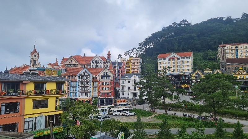 Trung tâm thị trấn du lịch Tam Đảo.