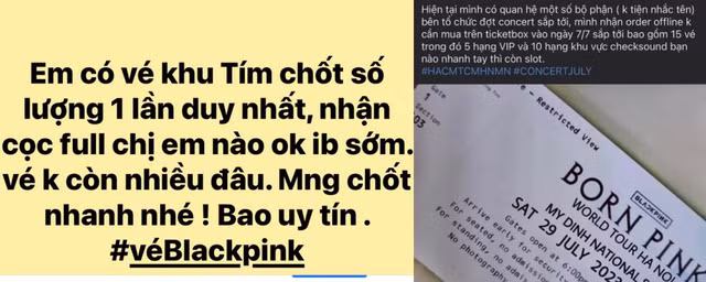 Một số dân mạng khẳng định uy tín và có "nguồn vé" nhờ quan hệ. ẢNH CHỤP MÀN HÌNH FACEBOOK