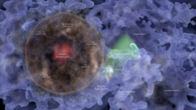 Bong bóng khổng lồ Ho’oleilana, "hóa thạch" của vũ trụ buổi bình minh - Ảnh đồ họa: Frédéric Durillon